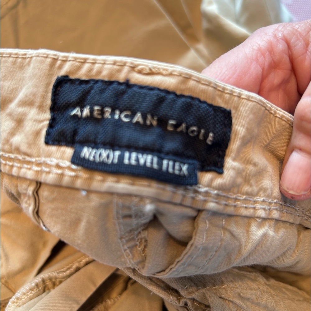 American Eagle Pants, Relaxed Straight Fit Next Level Flex 5-Pocket Tan, 32 X 32 - Picture 4 of 12